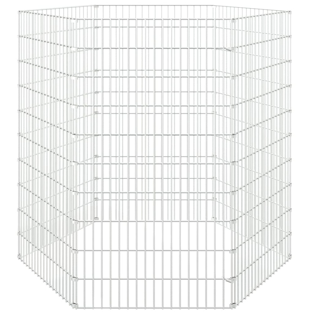 Cage à lapin 6 panneaux 54x100 cm fer galvanisé