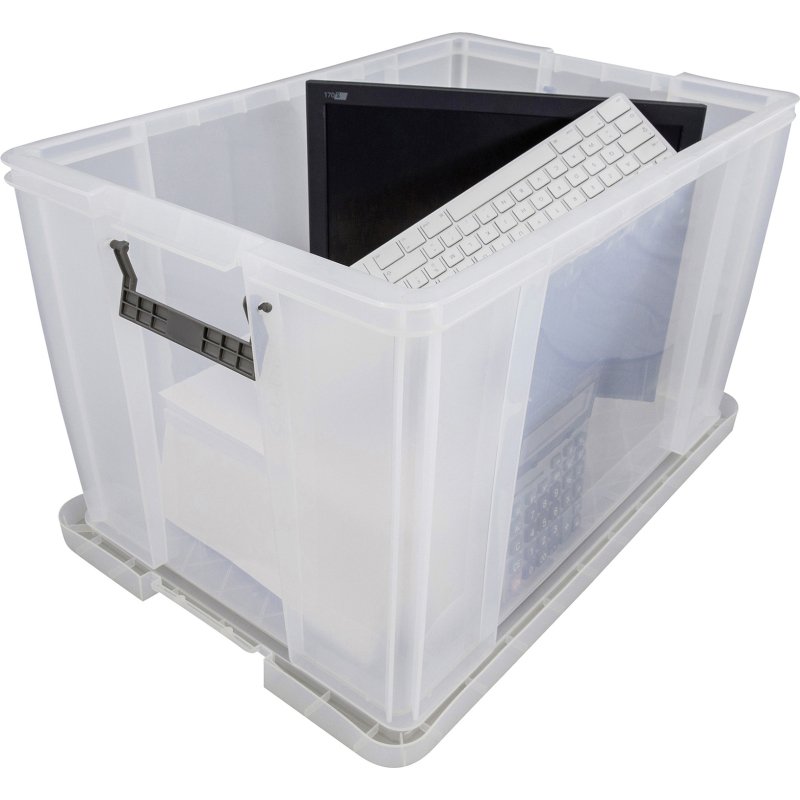 Boîte de rangement plastique 85 L WHITEFURZE - incolore