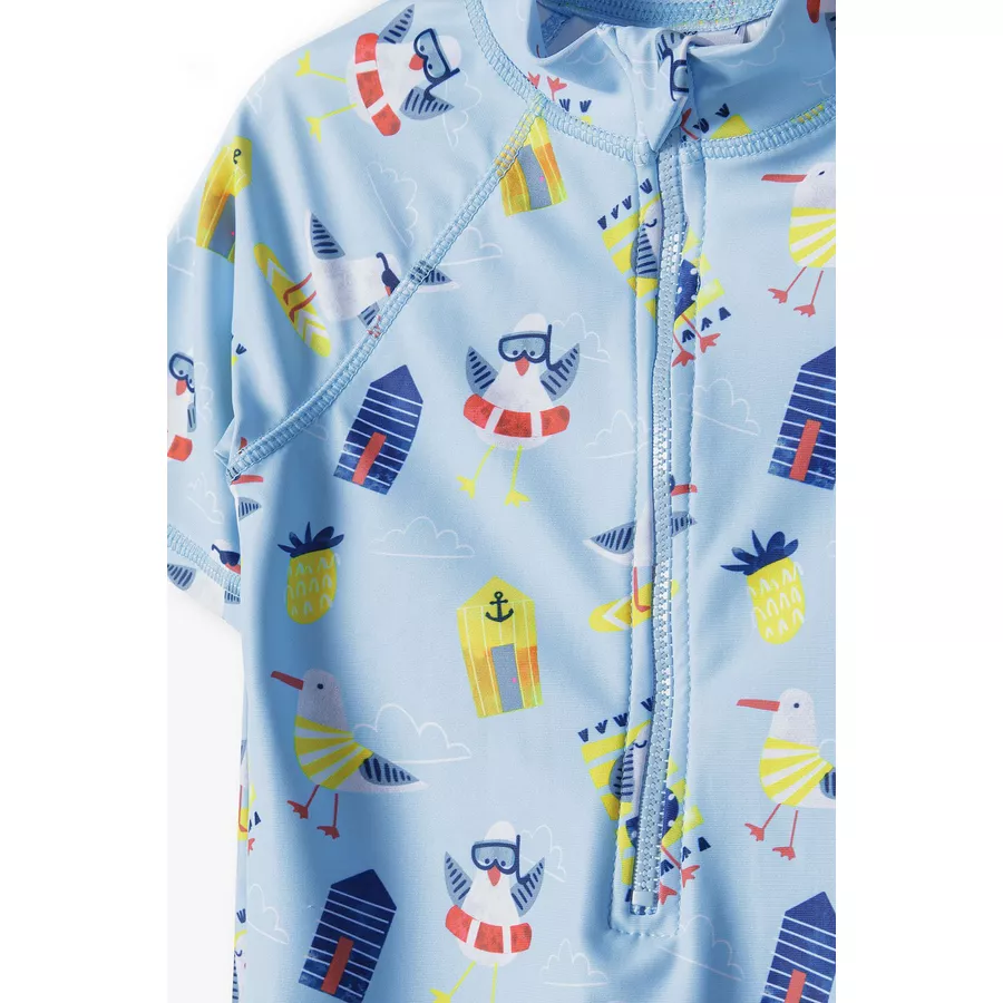 MINOTI Schwimmanzug mit UV-Schutz HellblauGelb