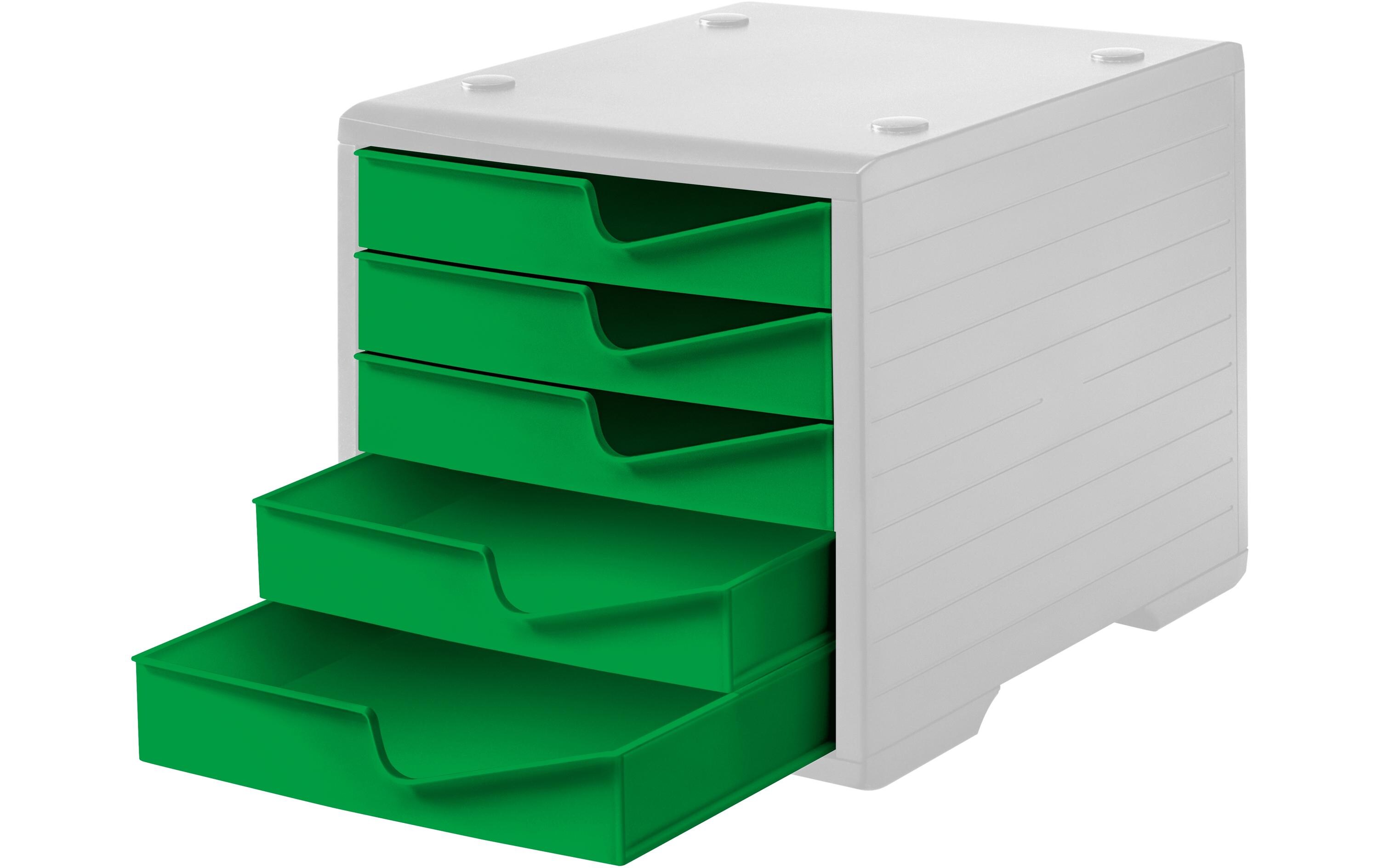 Schubladenbox Styroswingbox Lichtgrau/GeckoSchubladenbox mit 5 Schubladen