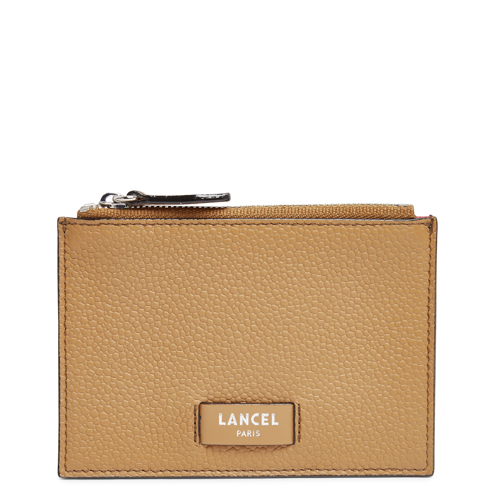 NINON - Porte-carte en cuir de vachette grainé | Beige