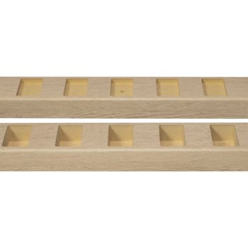 Roomdivider profiel recht 90° natuur eiken 2 stuks