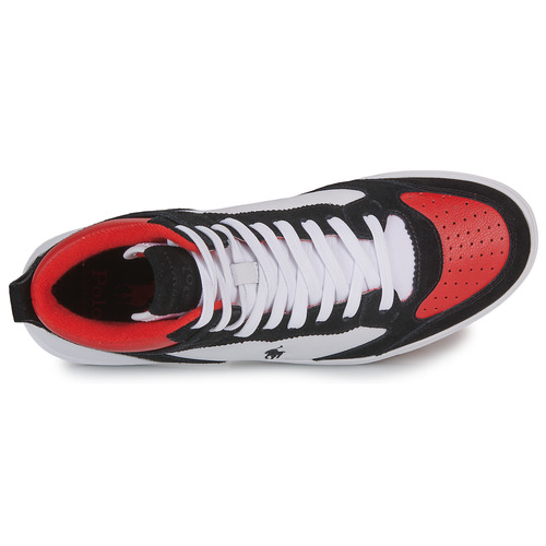 Polo Ralph Lauren - POLO COURT HIGH Blanco / Negro / Rojo
