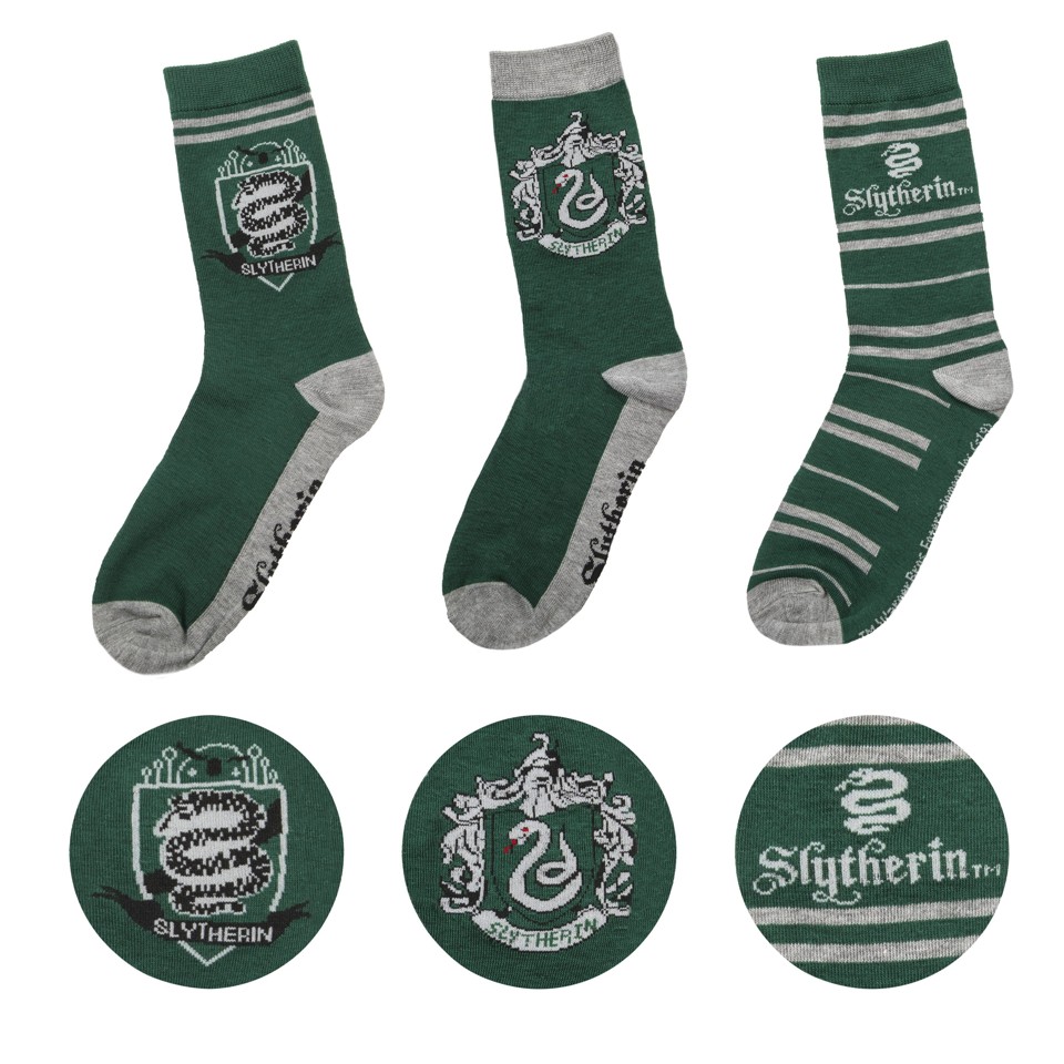 Harry Potter - Slytherin - 3 Par sokker