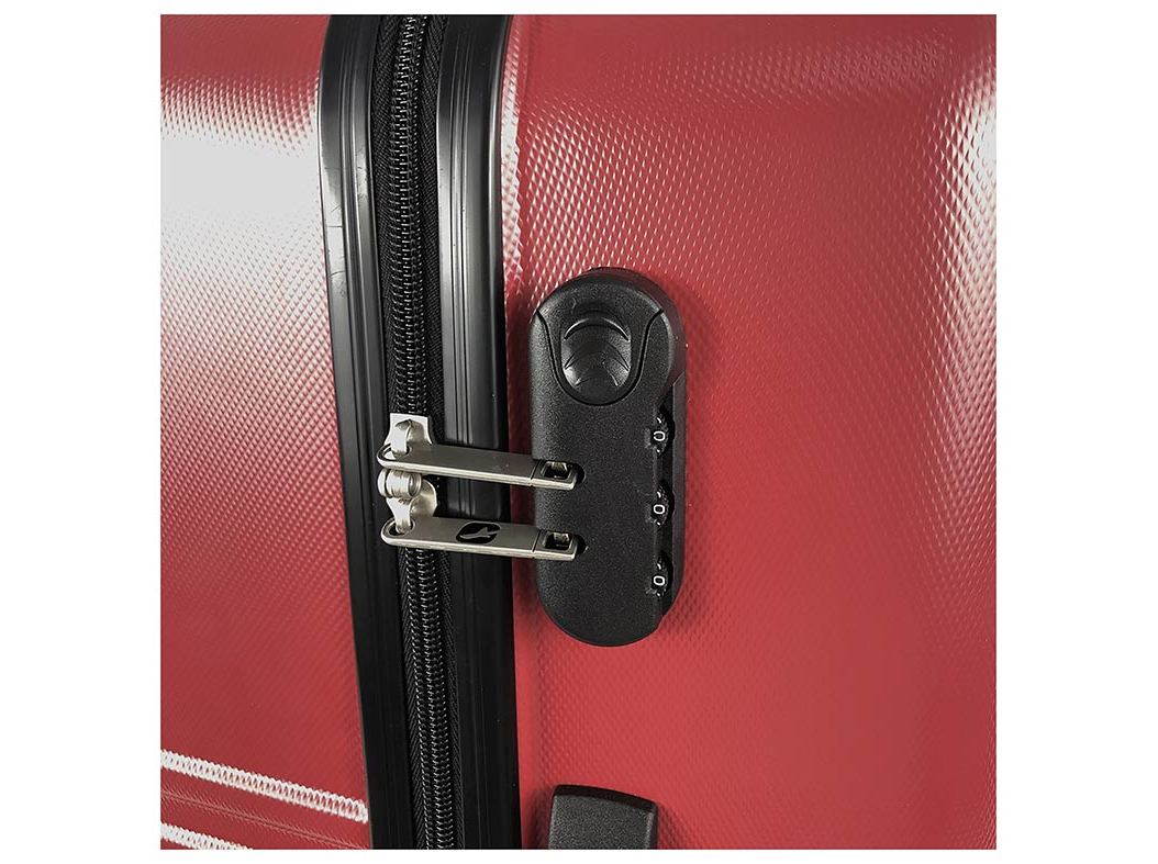 MALA DE VIAGEM GRANDE RÍGIDA AIRPORT VERMELHO 4 RODAS 70CM