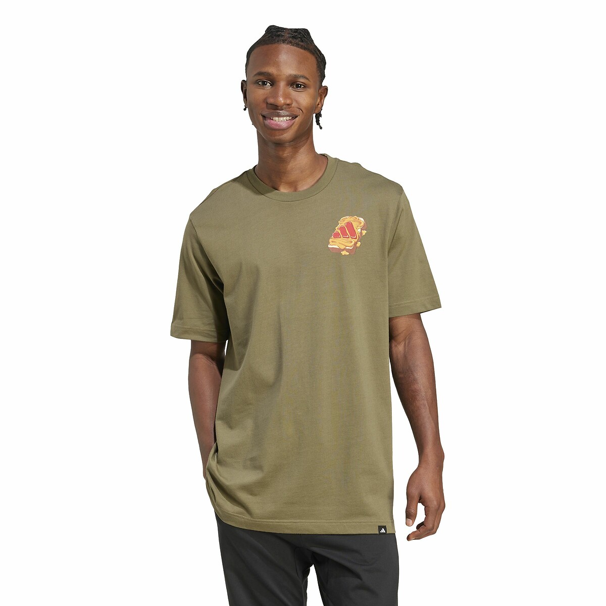 ADIDAS ROUPAS ESPORTIVAS<br>Camiseta de manga curta com logotipo gráfico