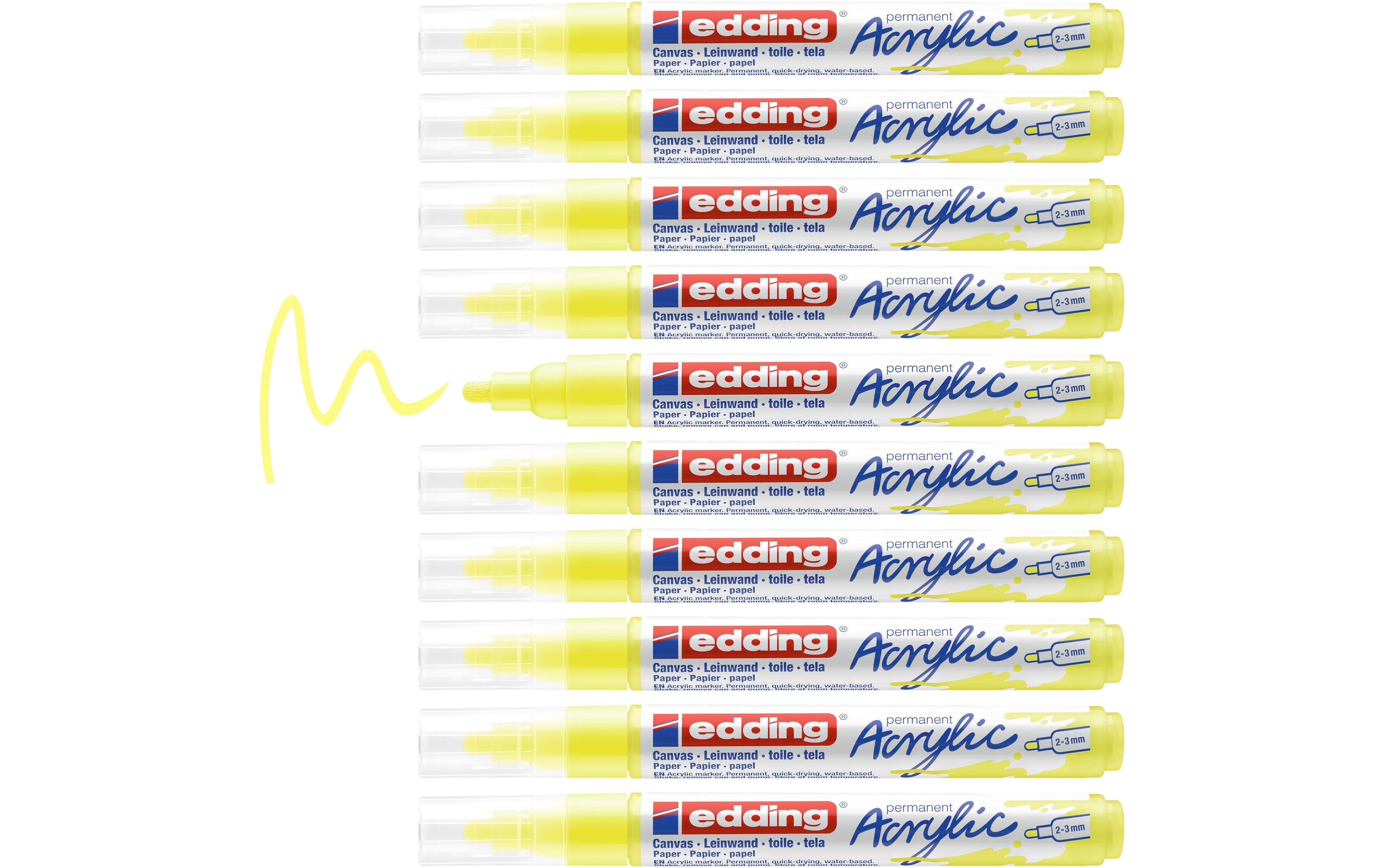 Acrylmarker 5100 Medium, NeongelbSchnelltrocknende Acrylstifte