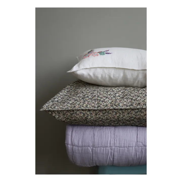 Camomile London Couverture matelassée en coton | Lilas
