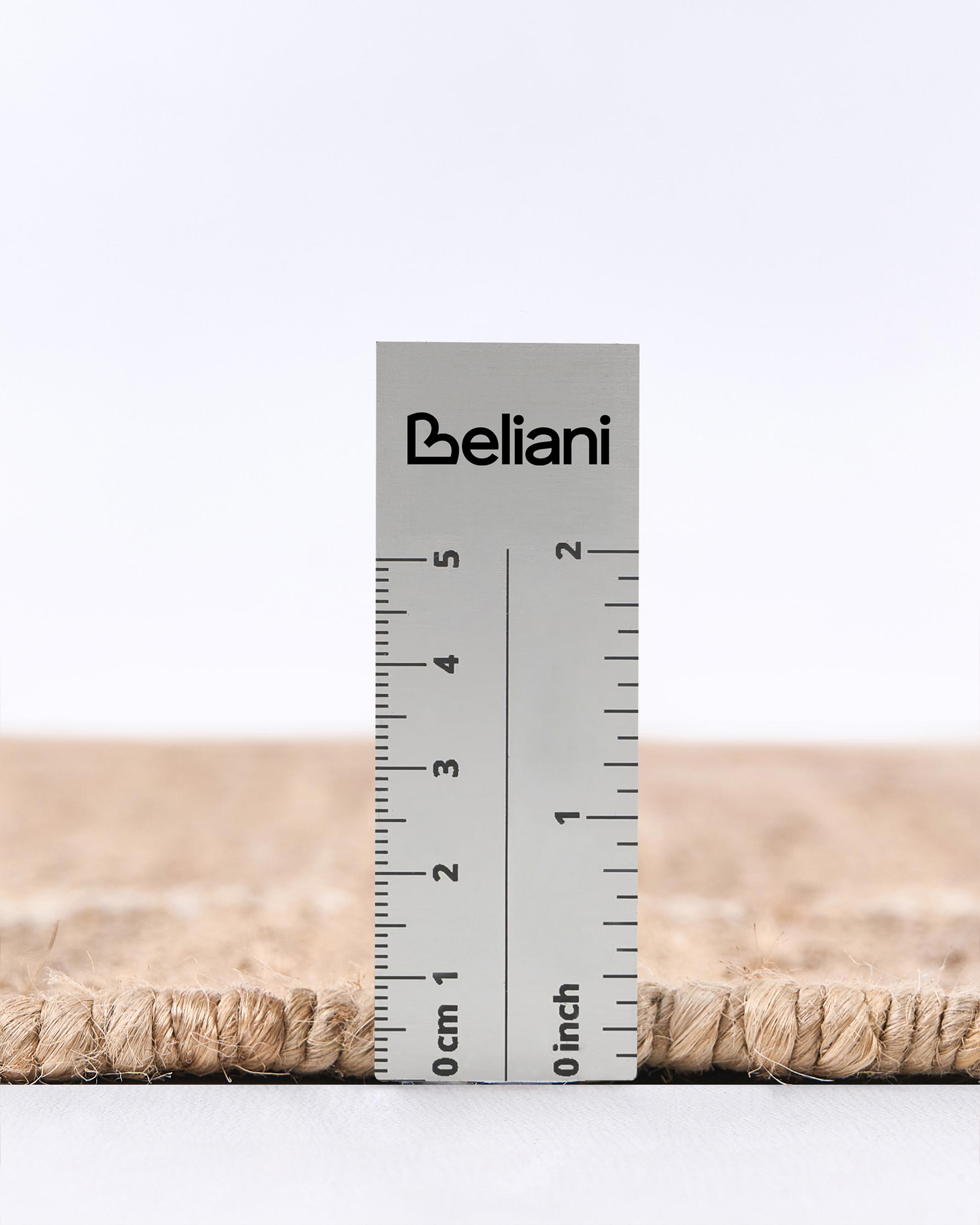 Vloerkleed GONDIA Zwart/beige 80 x 300 cm Jute