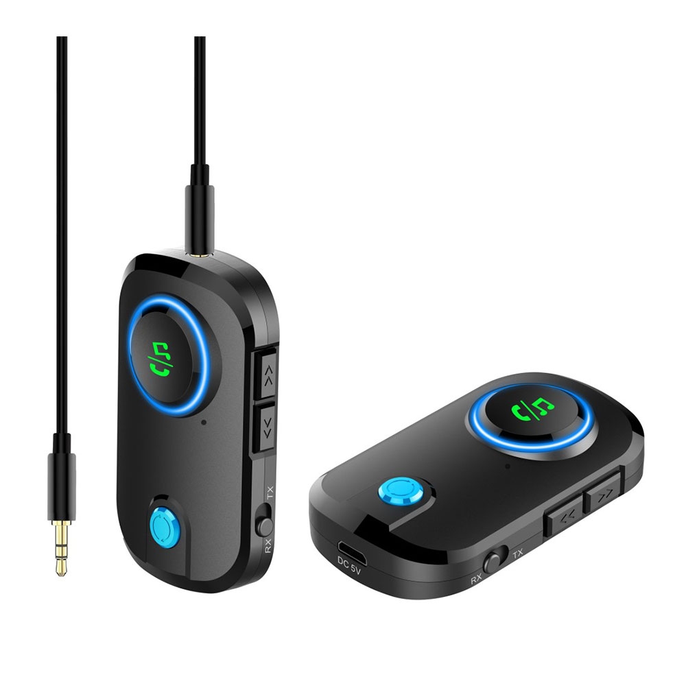 2in1 Bluetooth 5.0 Audio Transmitter / Receiver 3.5mm Klinkeadapter - Schwarz