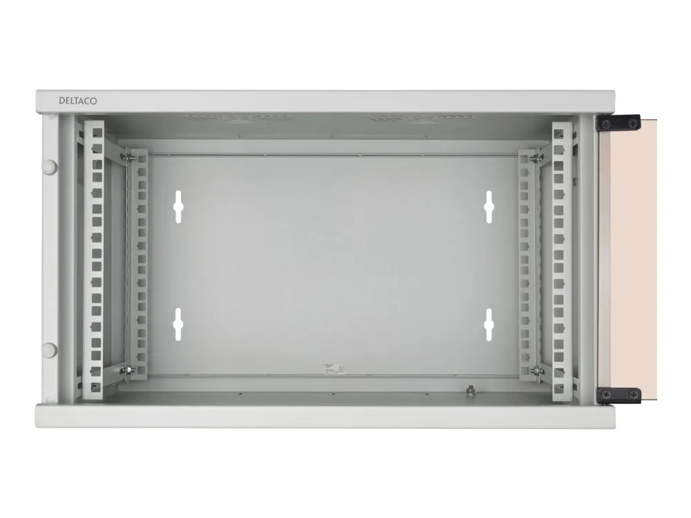 DELTACO 19-5406W - Kabinet - vægmonterbar, gulvstående - hvid - 6U - 19