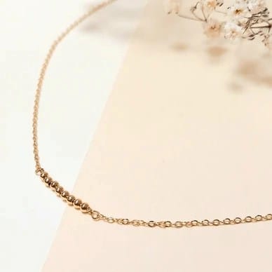 Collier 8 mini-perles or