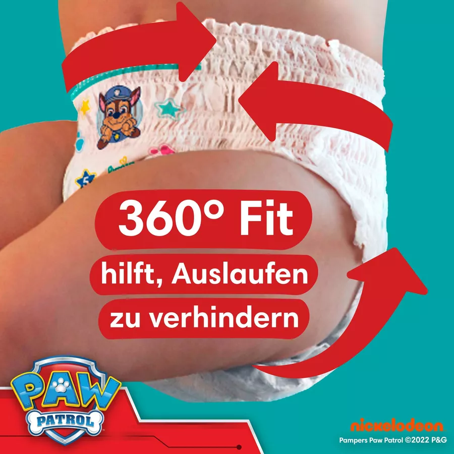 Pampers Baby-Dry Pants Paw Patrol, Gr. 5 Junior 12-17kg, Monatsbox (1 x 160 Pants)