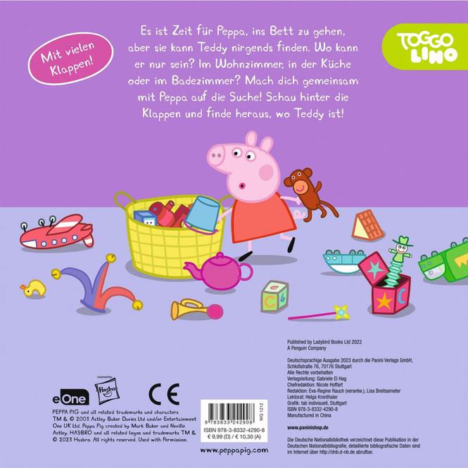 Peppa Wutz - Wo ist Peppas Teddy? - Mein Gutenacht-Klappenbuch