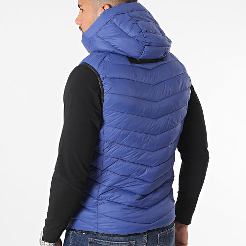 Doudoune Capuche Sans Manches Bleu Roi