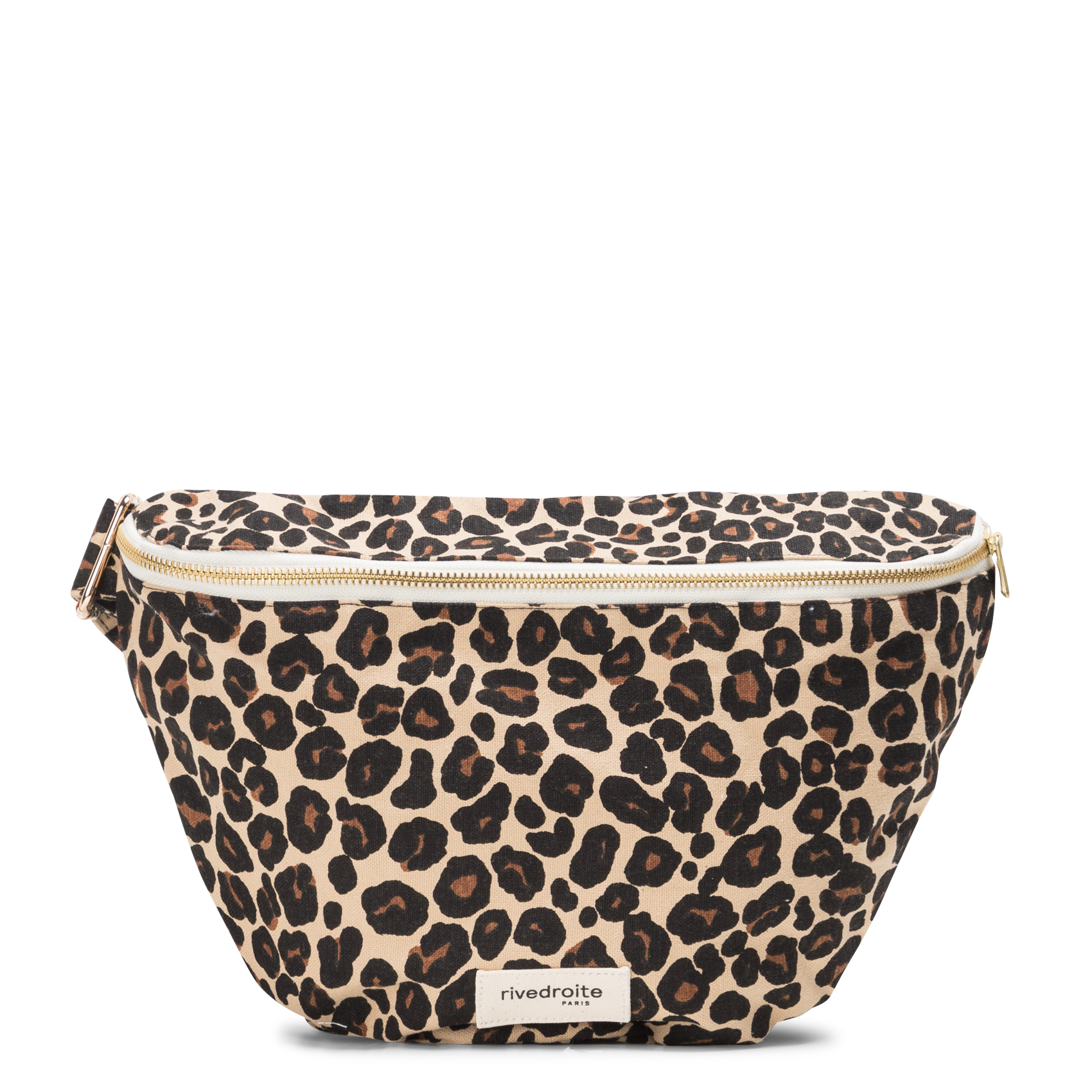 CUSTINE XL - Sac banane en coton recyclé imprimé | Beige