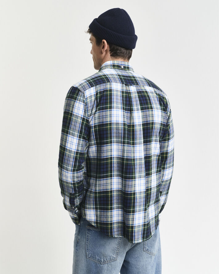 Gant REG FLANNEL CHECK SHIRT Tartan green