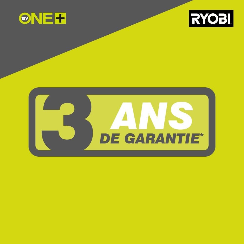 RYOBI - Agrafeuse 18V - agrafes dos 9,4 mm, longueur 6,35 mm à 14,3 mm - chargeur 90 agrafes - Livrée avec agrafes et crochet de maintien - R18ST50-0 : Bricolage