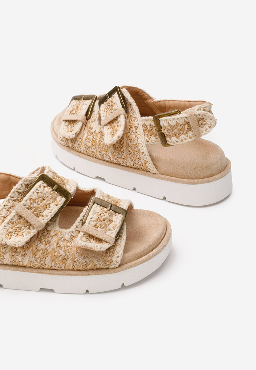 Sandales femme kaki Velcidia