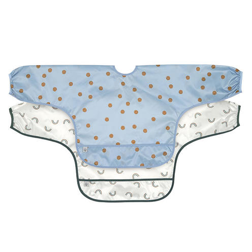 Lot de 2 bavoirs Manches Longues Smile - LASSIG