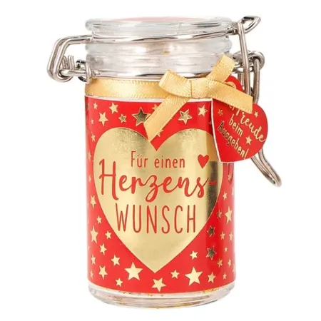Depesche Weihnachtliches Einmachglas mit Geldbrief, 1 Stück, 4-fach sortiert