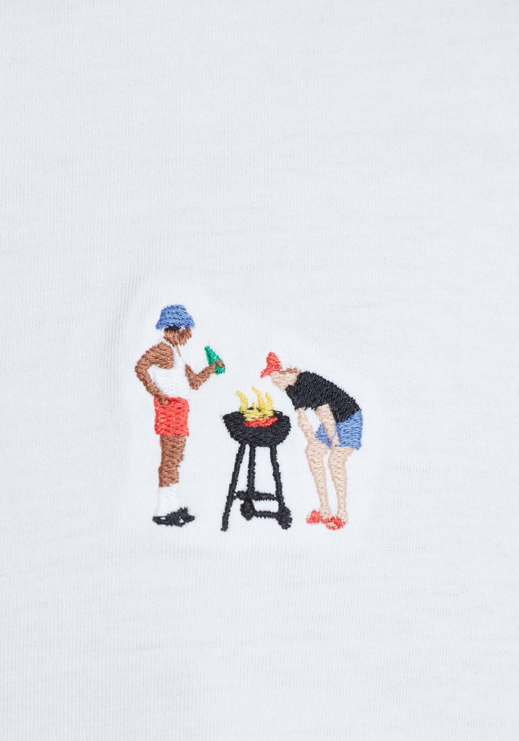 Dedicated T-Shirt Stockholm BBQ Emb White