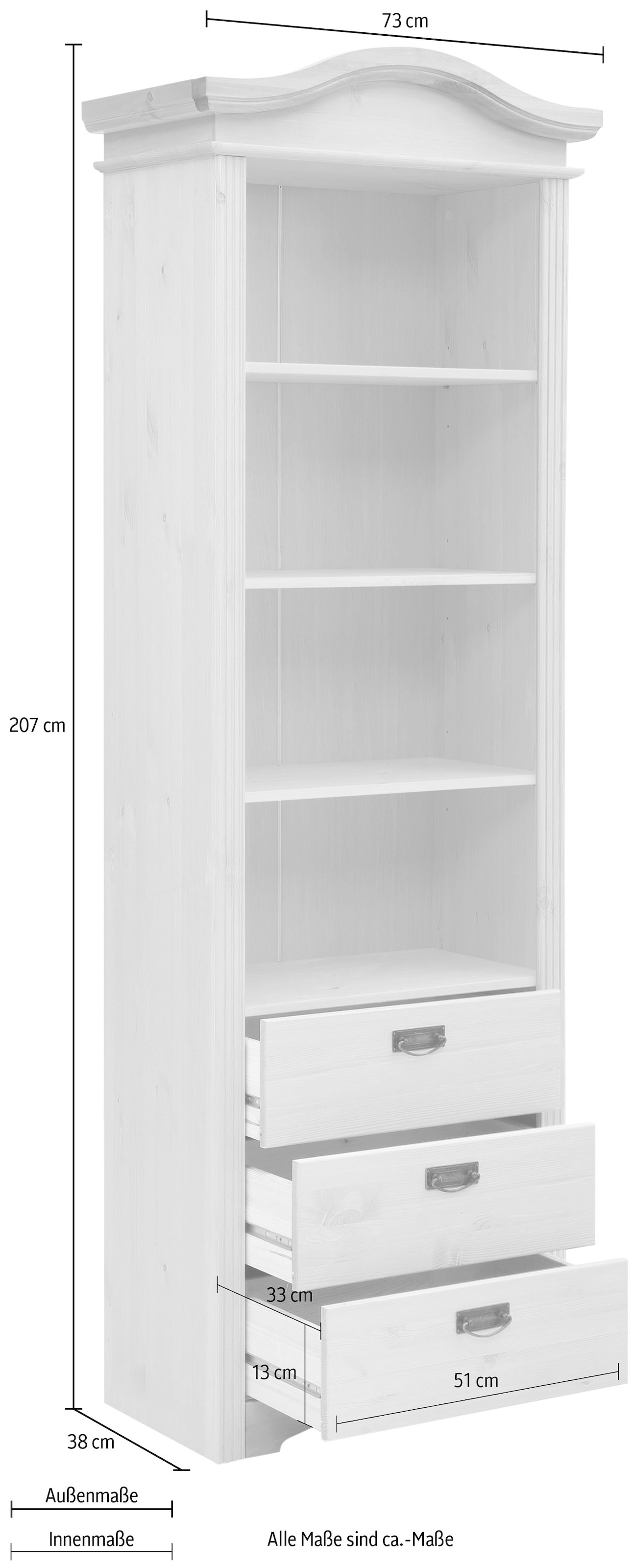 Home affaire Regal »Konrad« aus massiver, FSC®-zertifizierter Kiefer