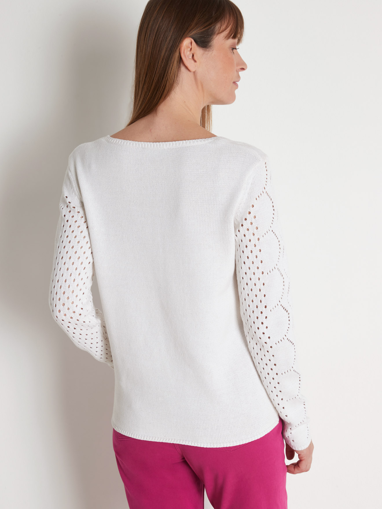 Pull fantaisie encolure ronde