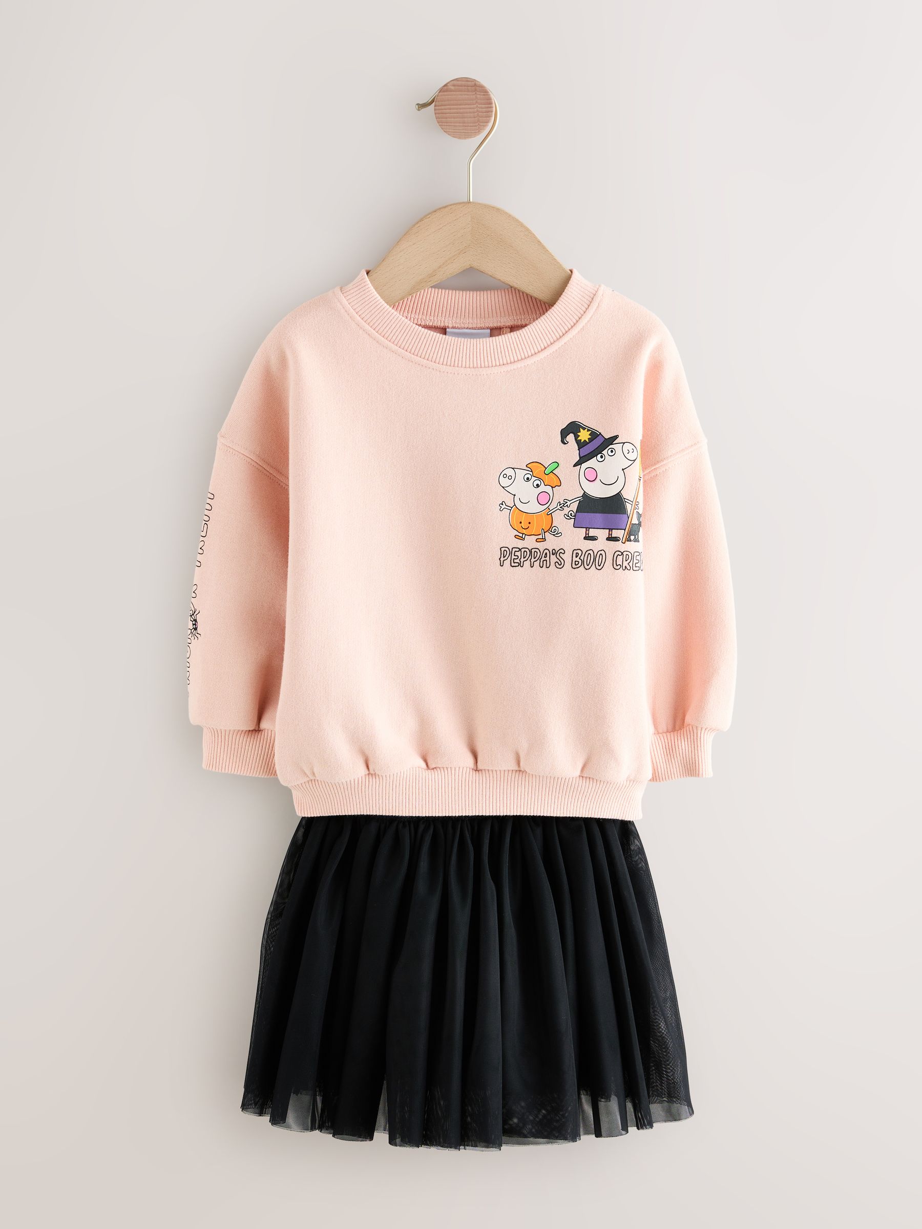 Roze Halloween - Peppa Pig-top en -tutu set (3mnd -7jr)
