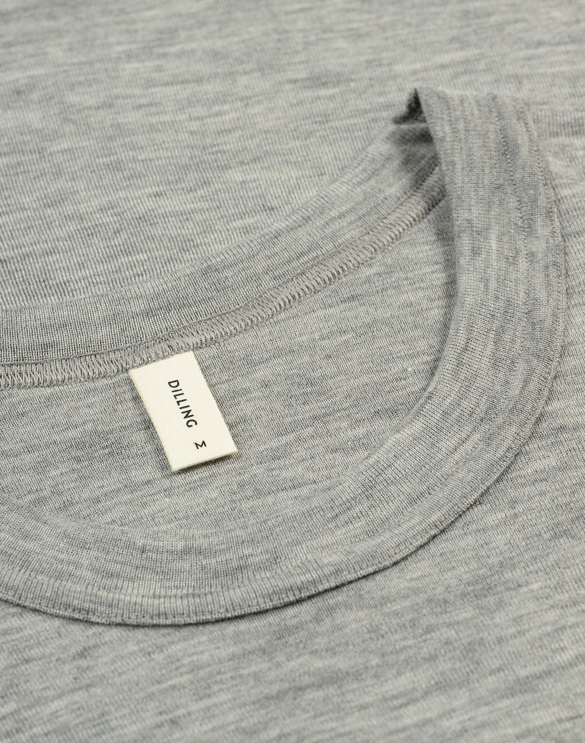 T-shirt in merinowol/zijde voor heren in Staal