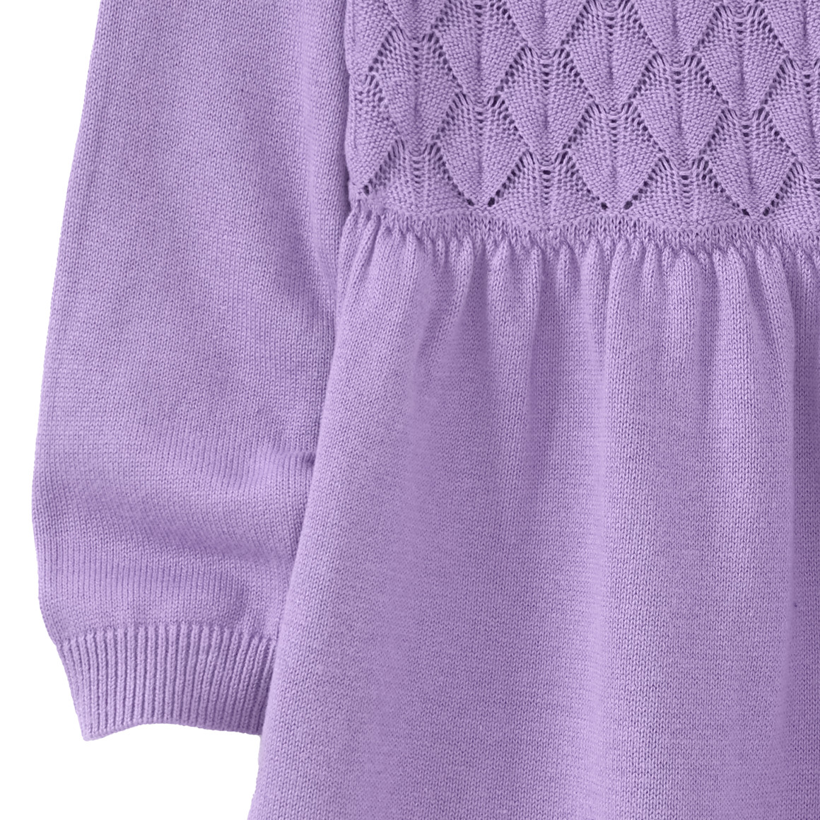 Topolino Mädchen Strickkleid mit Wabenstruktur helllila