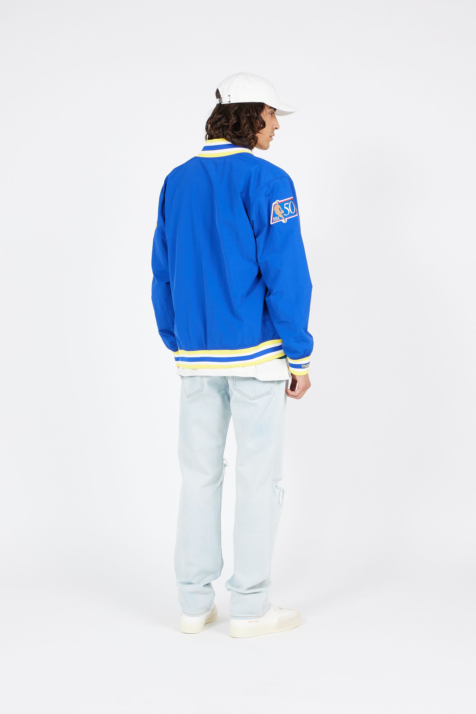 MITCHELL & NESS Veste AUTHENTIC WARM UP Bleu