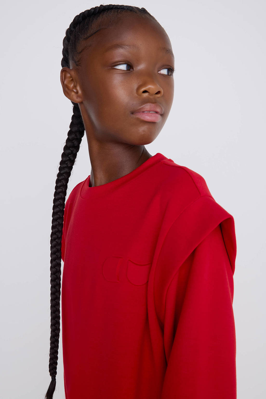 Coolcat Sweater Topaz met Schouder Detail Rood
