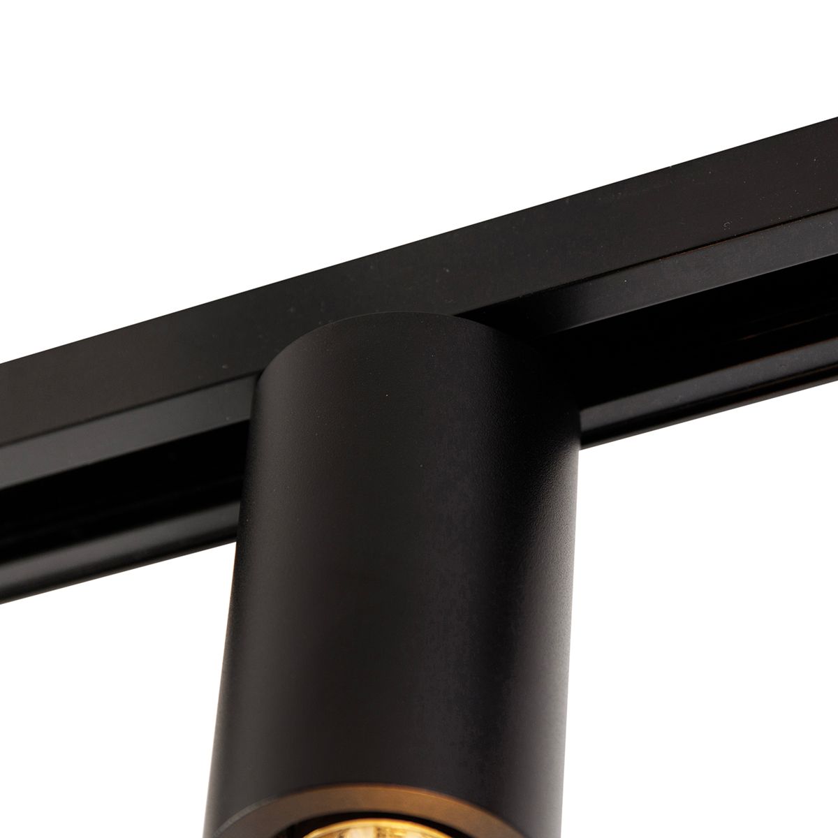E27 fitting met rail ophanging voor 1-fase rail zwart - Iconic Jeana