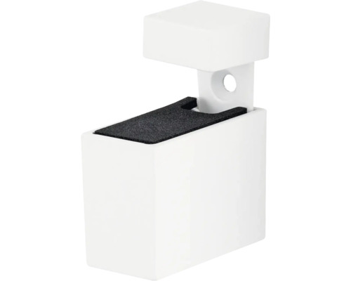 Metalen clip Cuadro verstelbaar 6 - 20 mm, wit, 2 stuks