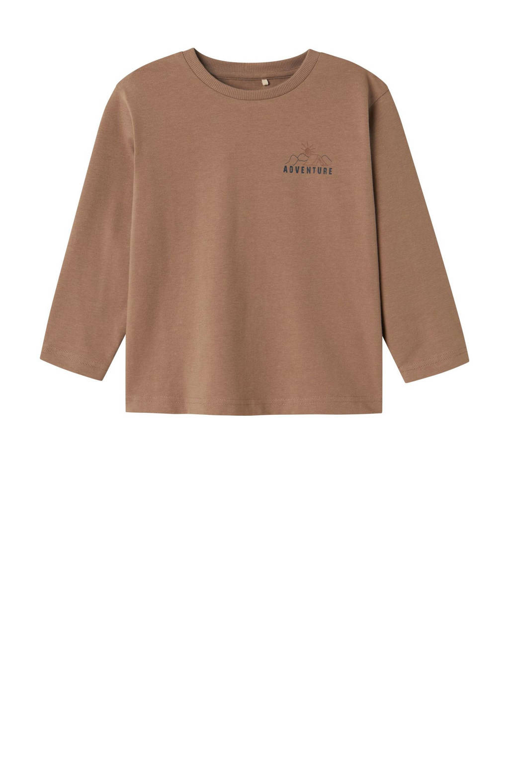 NAME IT longsleeve NMMOSVALD met backprint bruin