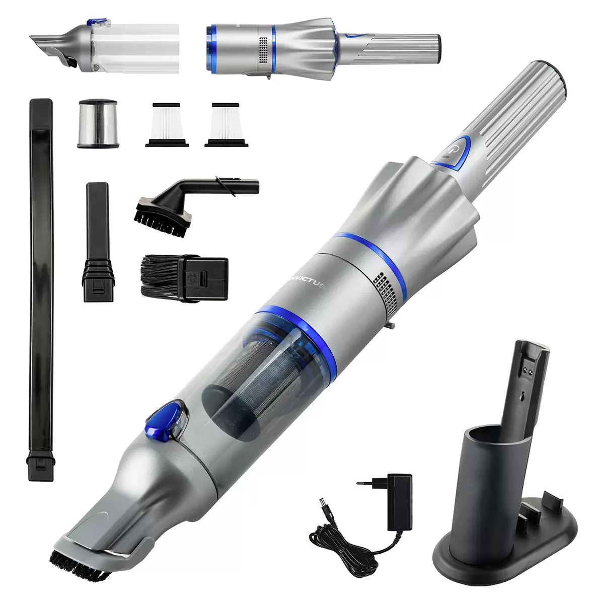 Akkustaubsager Genius INVICTUS ONE 2.0 blau,silber
