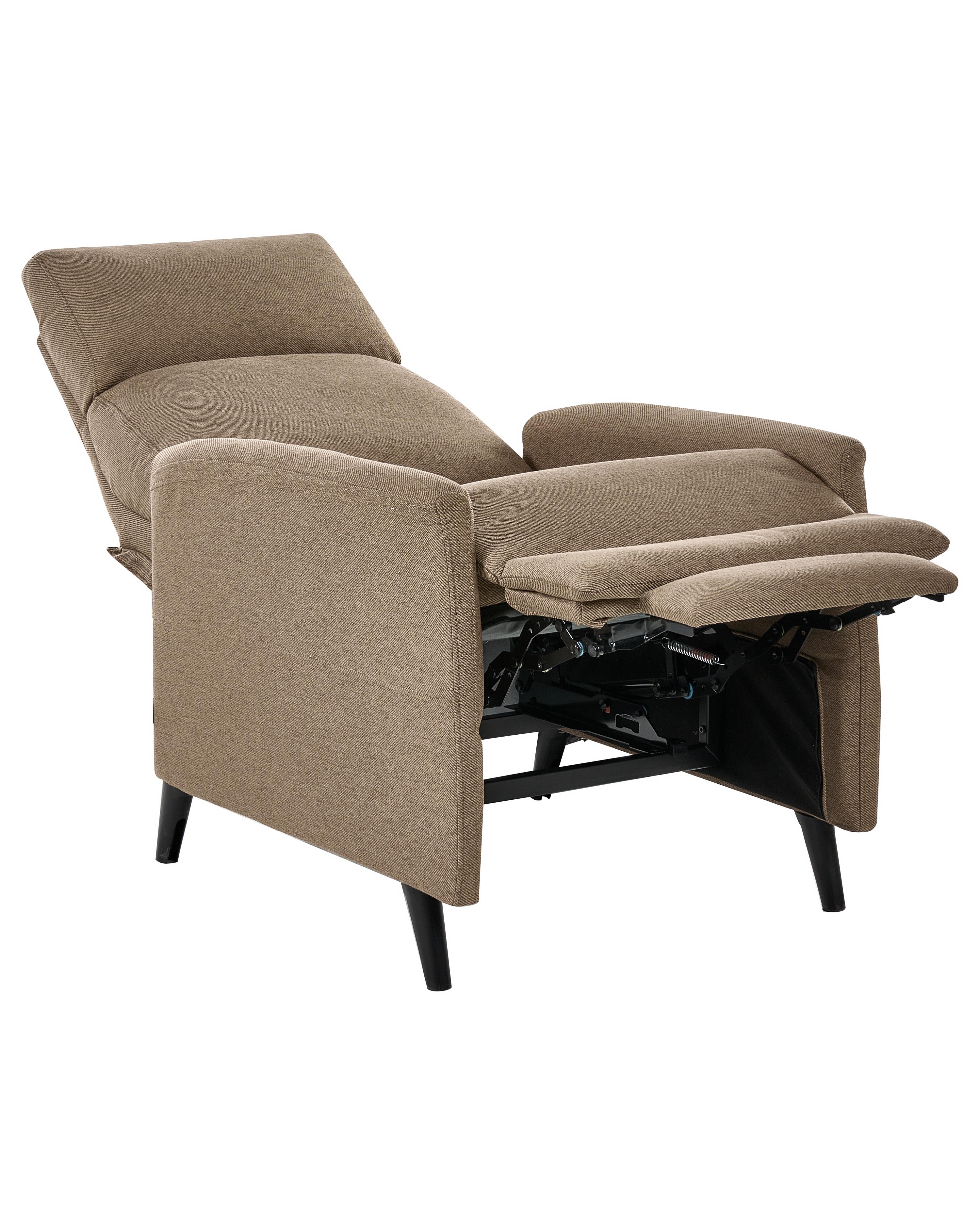 Relaxfauteuil SELVIK inclusief voetensteun Stof Bruin