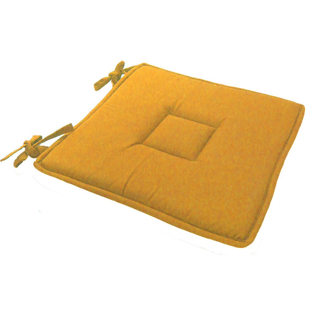 Galette de chaise PANAMA moutarde 40x40cm
