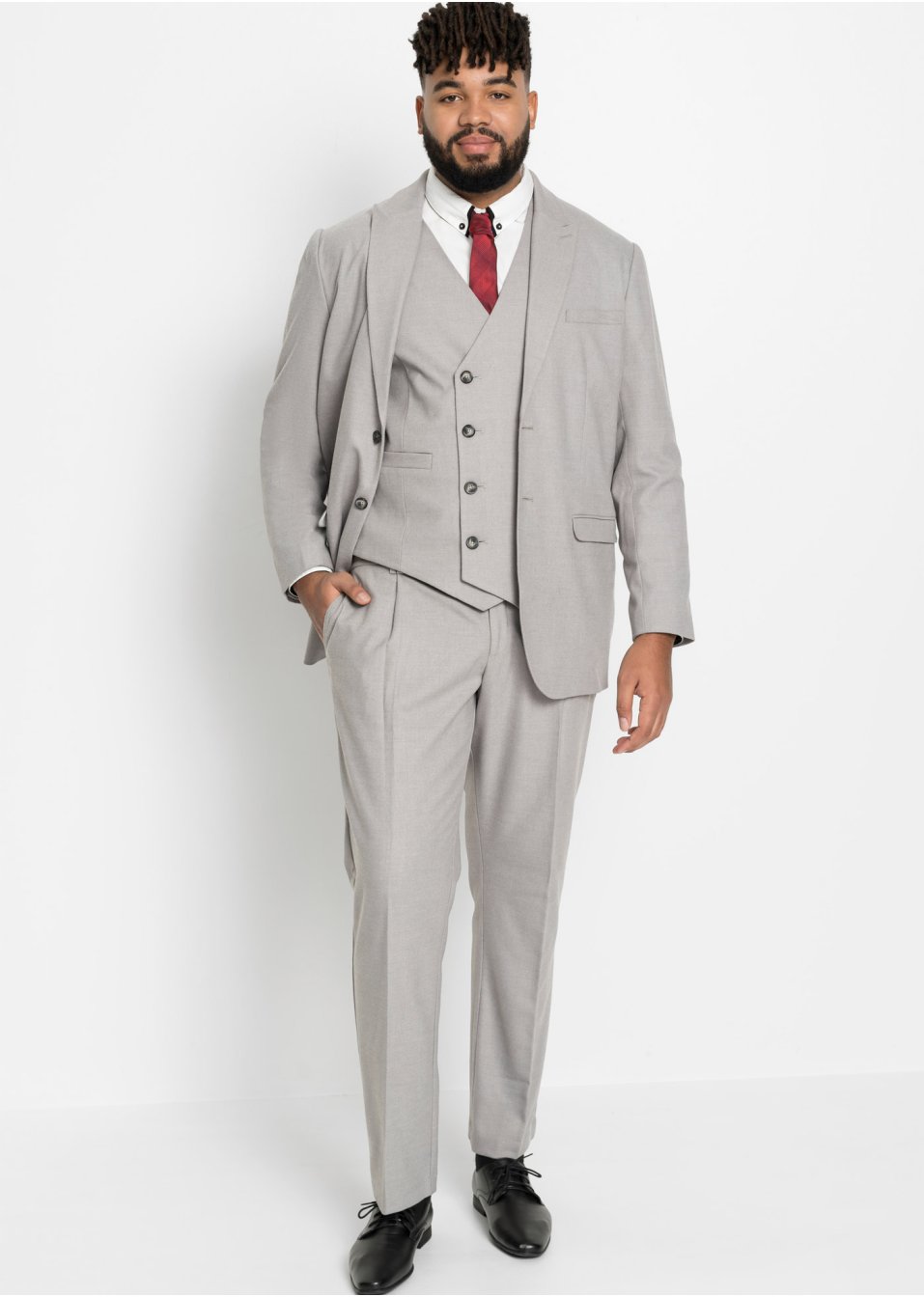 Costume (Ens. 4 pces.) : veste, pantalon, gilet, cravate