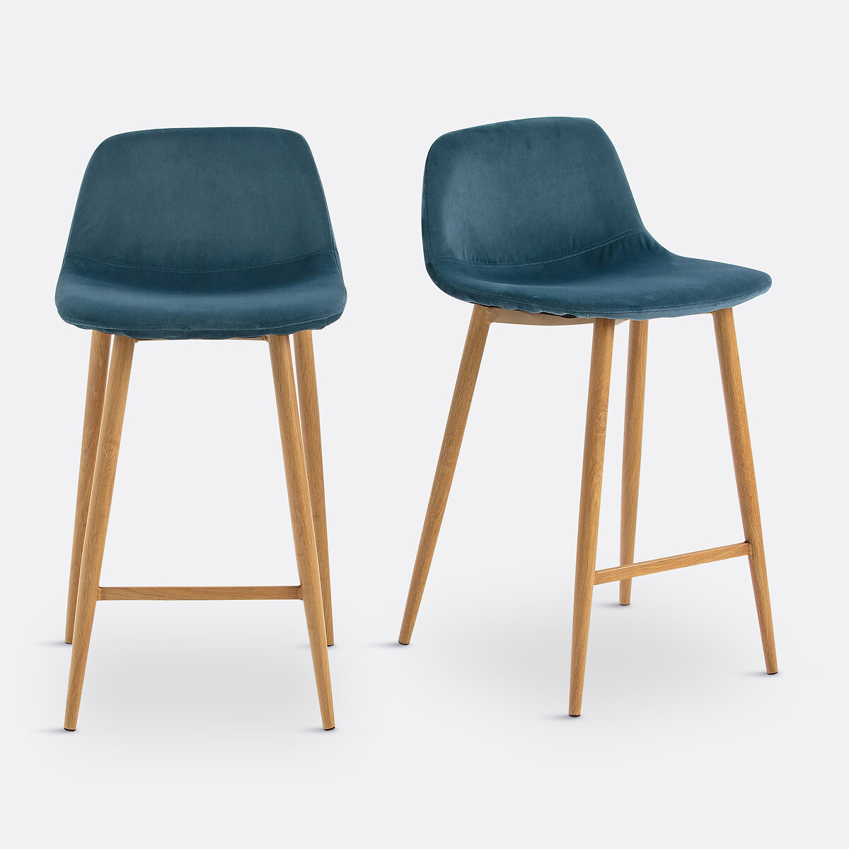 LA REDOUTE INTERIEURS<br>Conjunto de 2 bancos altos de altura média, Lavergne