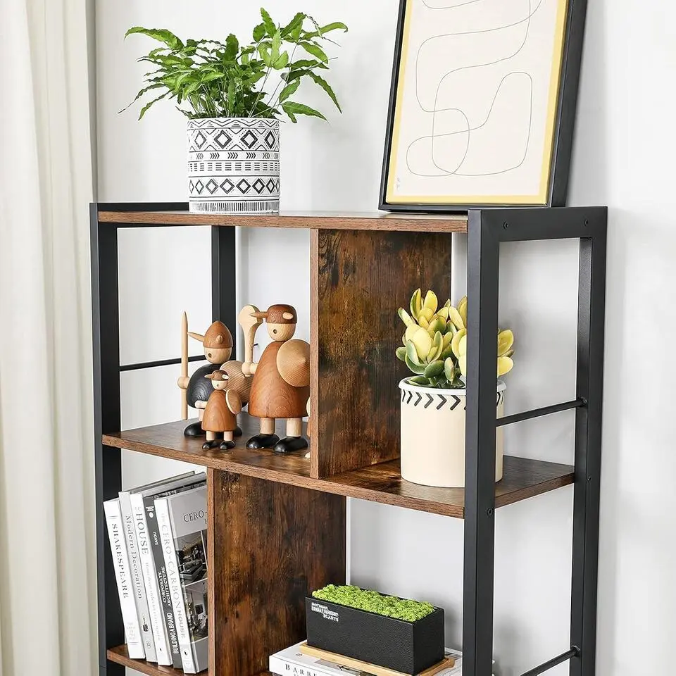 Parya Home Industriėle Boekenkast – Staande kast met 4 legplanken