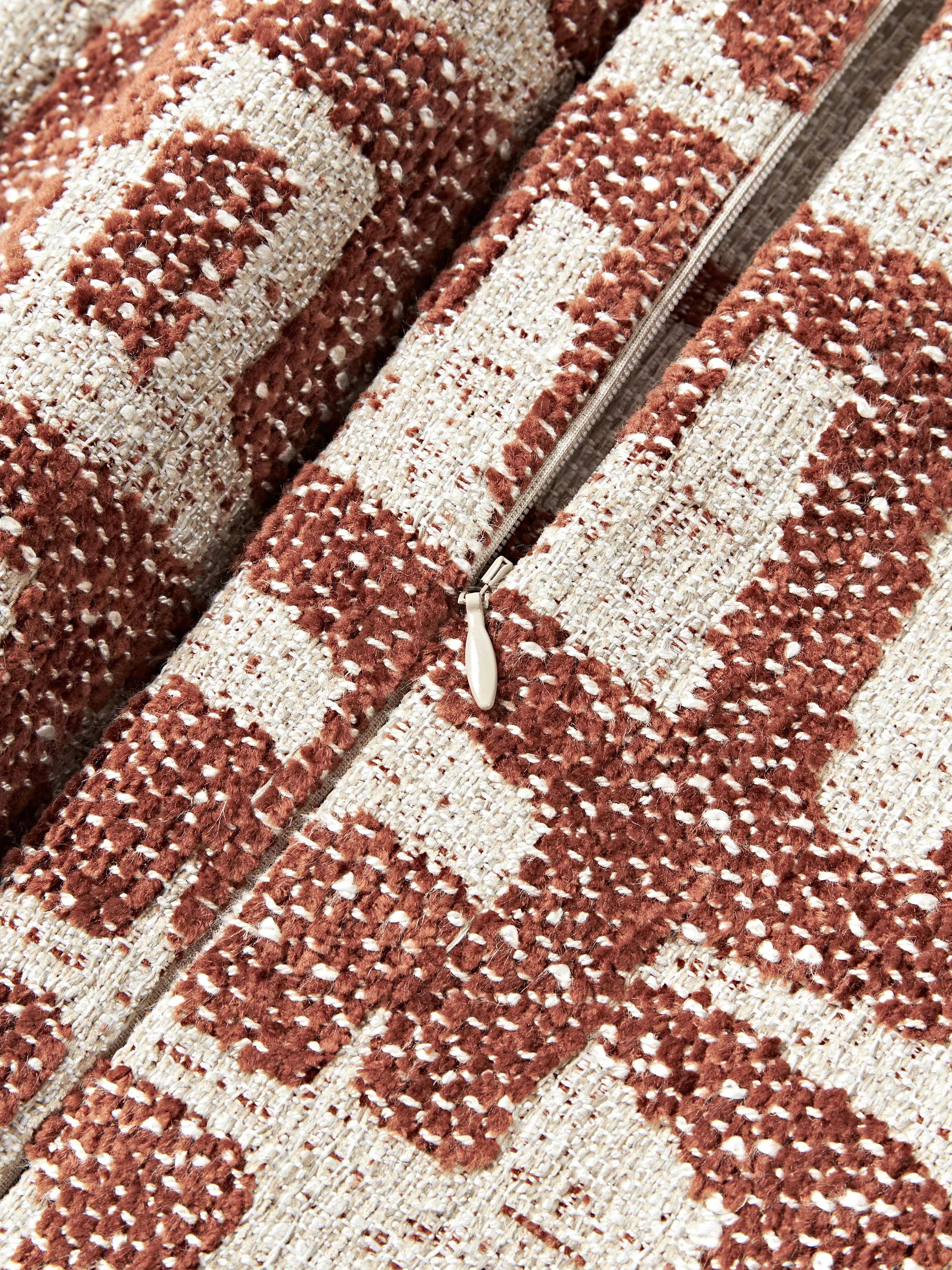 Viscose kussen Contia met ingeweven jacquard patroon