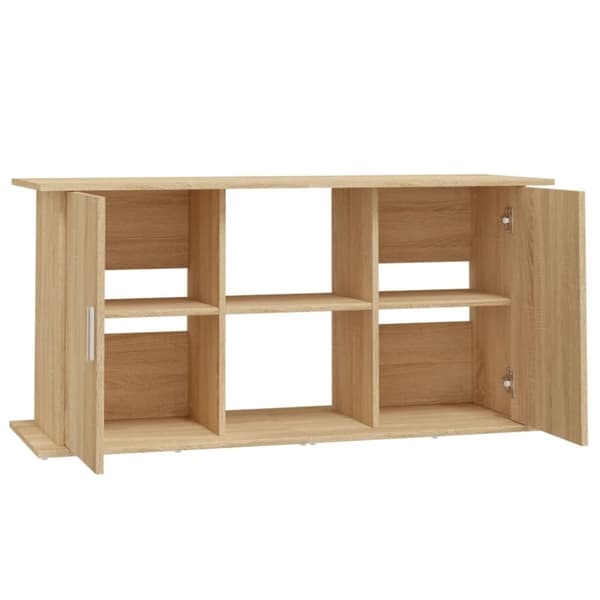 vidaXL Akvariumstativ sonoma eik 121x41x58 cm konstruert tre