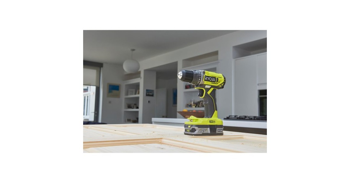 RyobiONE+ 18V Accu Boormachine R18DD2-0 schroeftol  (Groen/zwart, Accu en oplader niet inbegrepen)