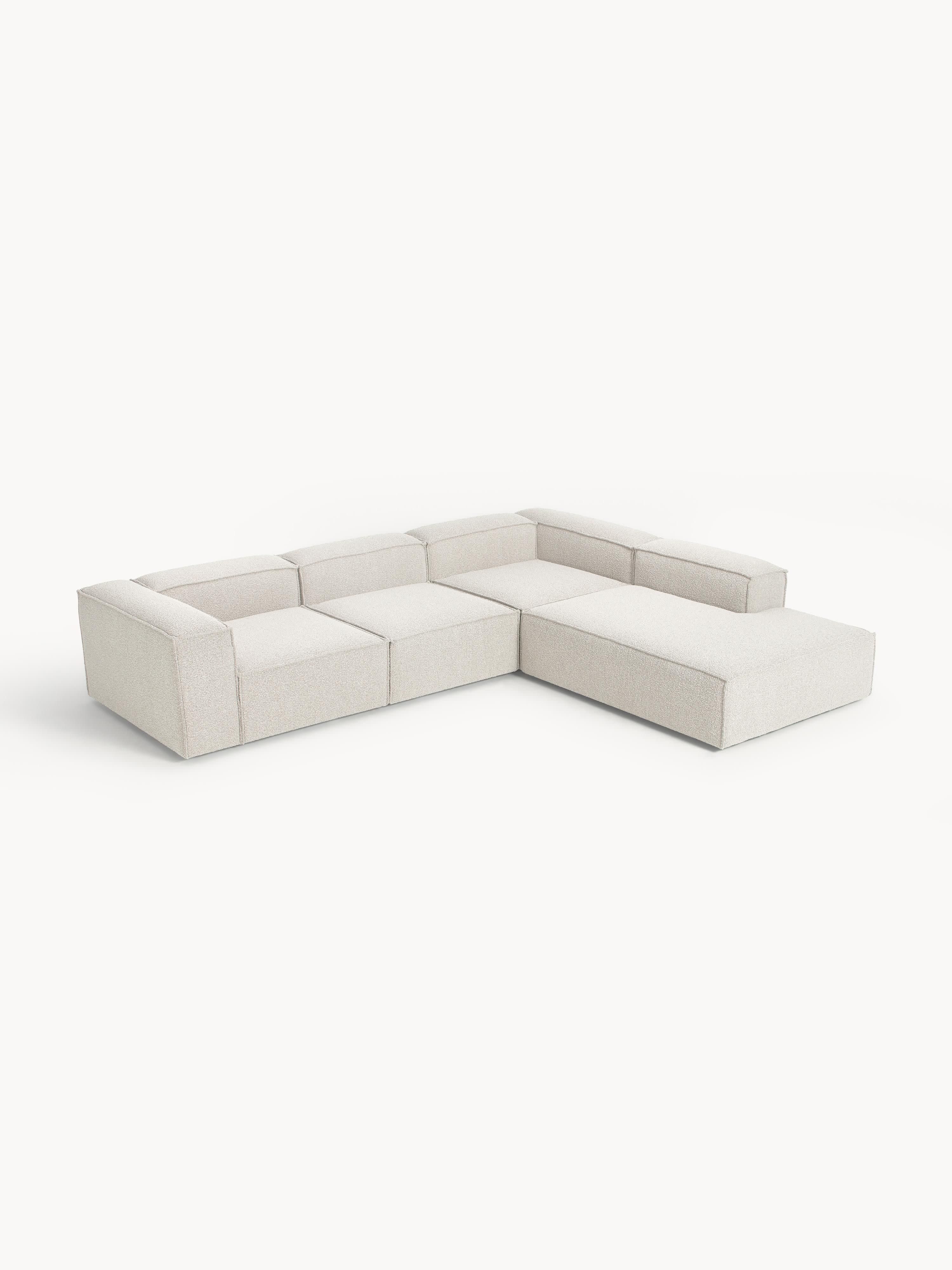 Bouclé modulaire XL hoekbank Lennon (4-zits)