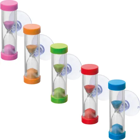 Macma 5x Sanduhr / 3 Minuten / Farbe: je 1x blau, rot, grün, orange und pink