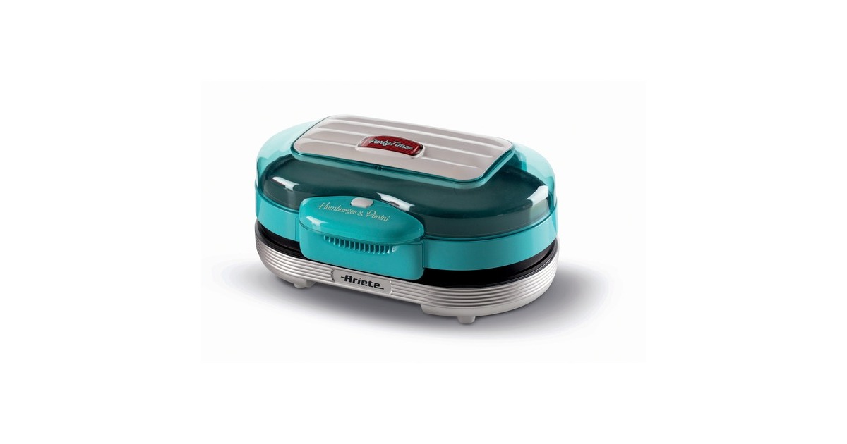 ArieteParty Time Hamburger maker 0205/01 elektrische bakplaat  (Lichtblauw/wit)
