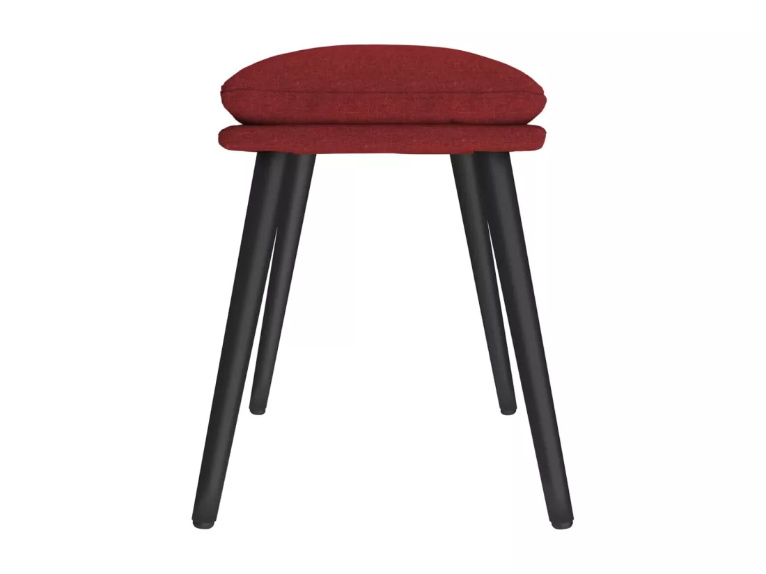 Repose-pied Rouge 45x29,5x35 cm Tissu