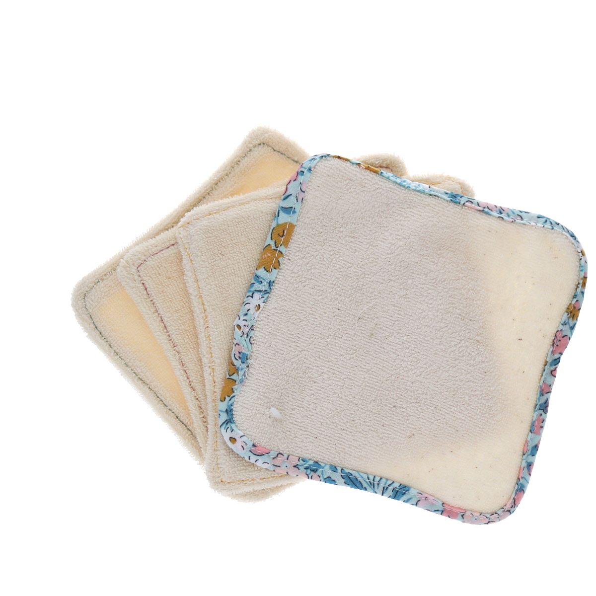 Lot de 4 lingettes lavables en éponge - Jardin Mint Jolie saison